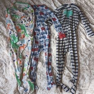 Boys 3T Cotton Zipper Pajamas Bundle